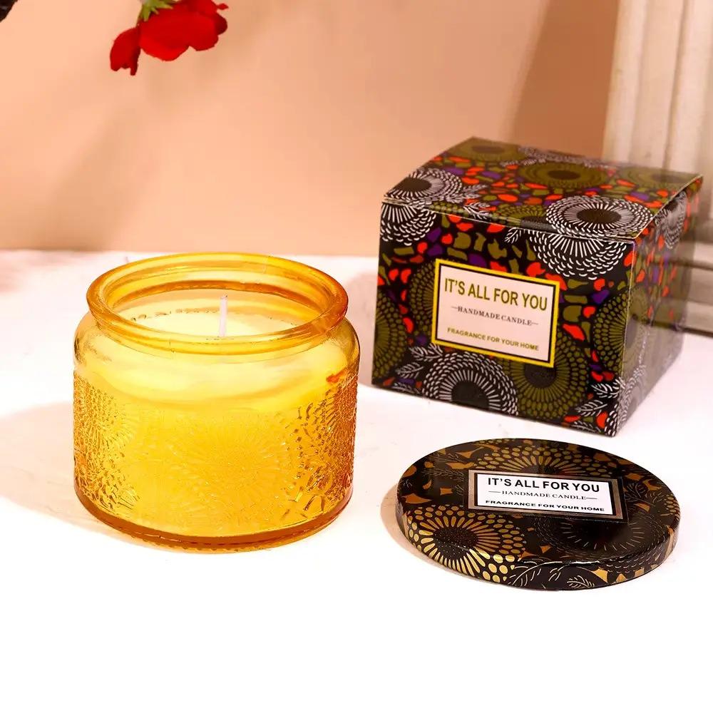 Аромасвеча натуральная Lavender из соевого воска без красителей в стеклянной чаше (Свеча_чаша_Lavender)