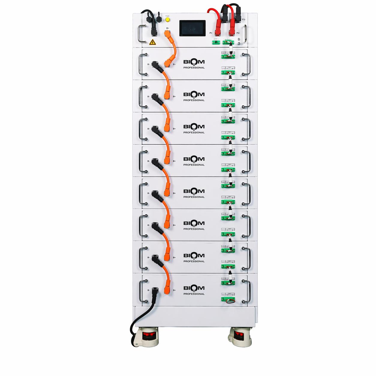 Система накопления энергии Biom Professional BIOM-HV1-08 40,96 кВт·ч 51,2V LiFePO4 8 батарей с BMS и платформой White (34063834) Система накопления энергии Biom Professional BIOM-HV1-08 40,96 кВт·ч 51,2V LiFePO4 8 батарей с BMS и платформой White (34063834)