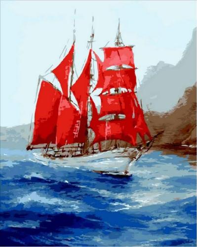 Картина по номерам Mariposa "Под алыми парусами" 40x50 см (skl-Q1745) Картина по номерам Mariposa "Под алыми парусами" 40x50 см (skl-Q1745)
