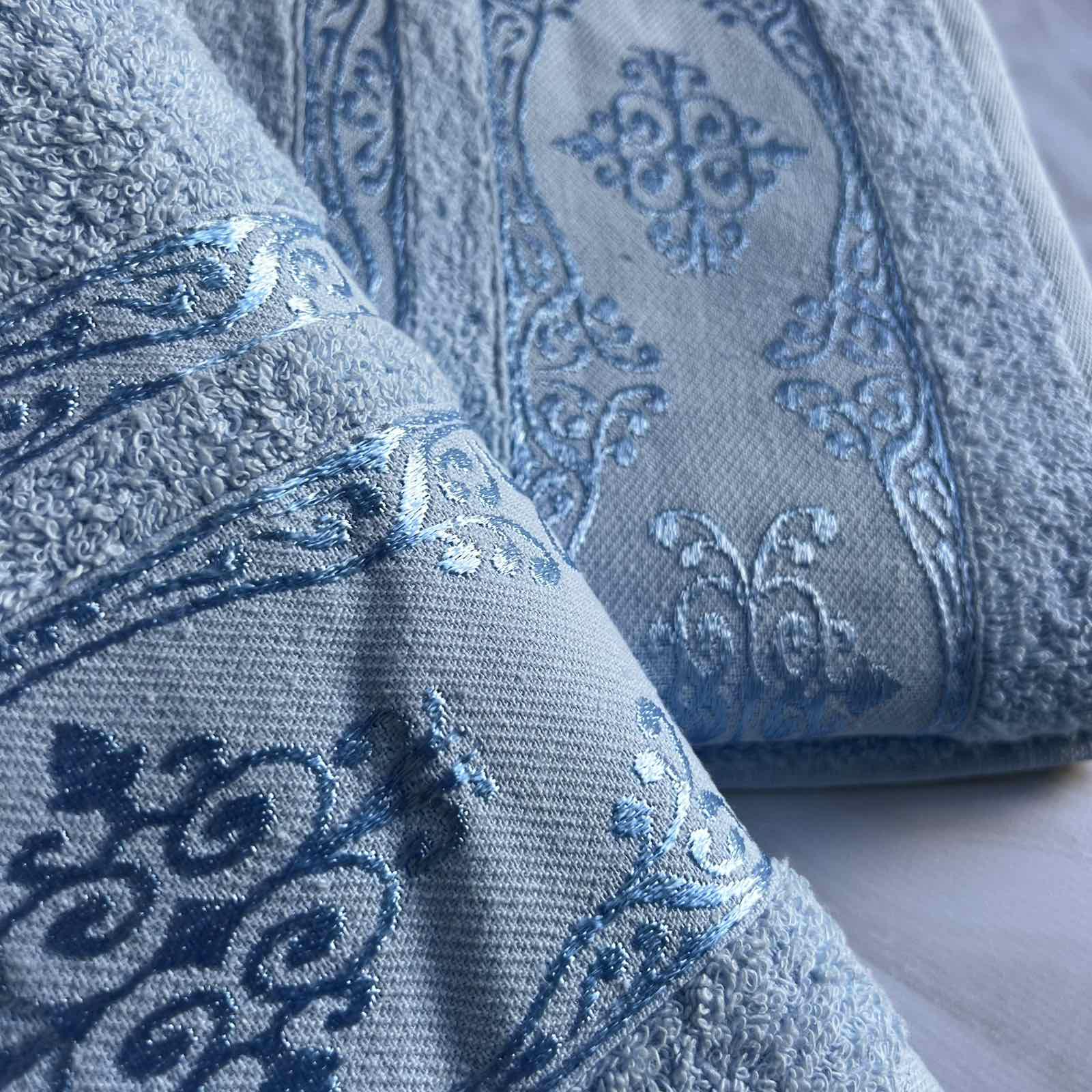 Набір рушників банне та для обличчя 70х40 см/50х90 см 2 шт. Блакитний (mame2v1cic2mavi) - фото 4 Набір рушників банне та для обличчя 70х40 см/50х90 см 2 шт. Блакитний (mame2v1cic2mavi) - фото 4