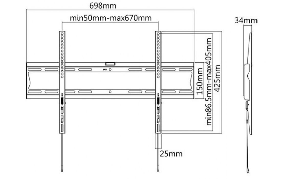 Крепление для телевизора ITech PLB-60 Черный (11760020) - фото 2