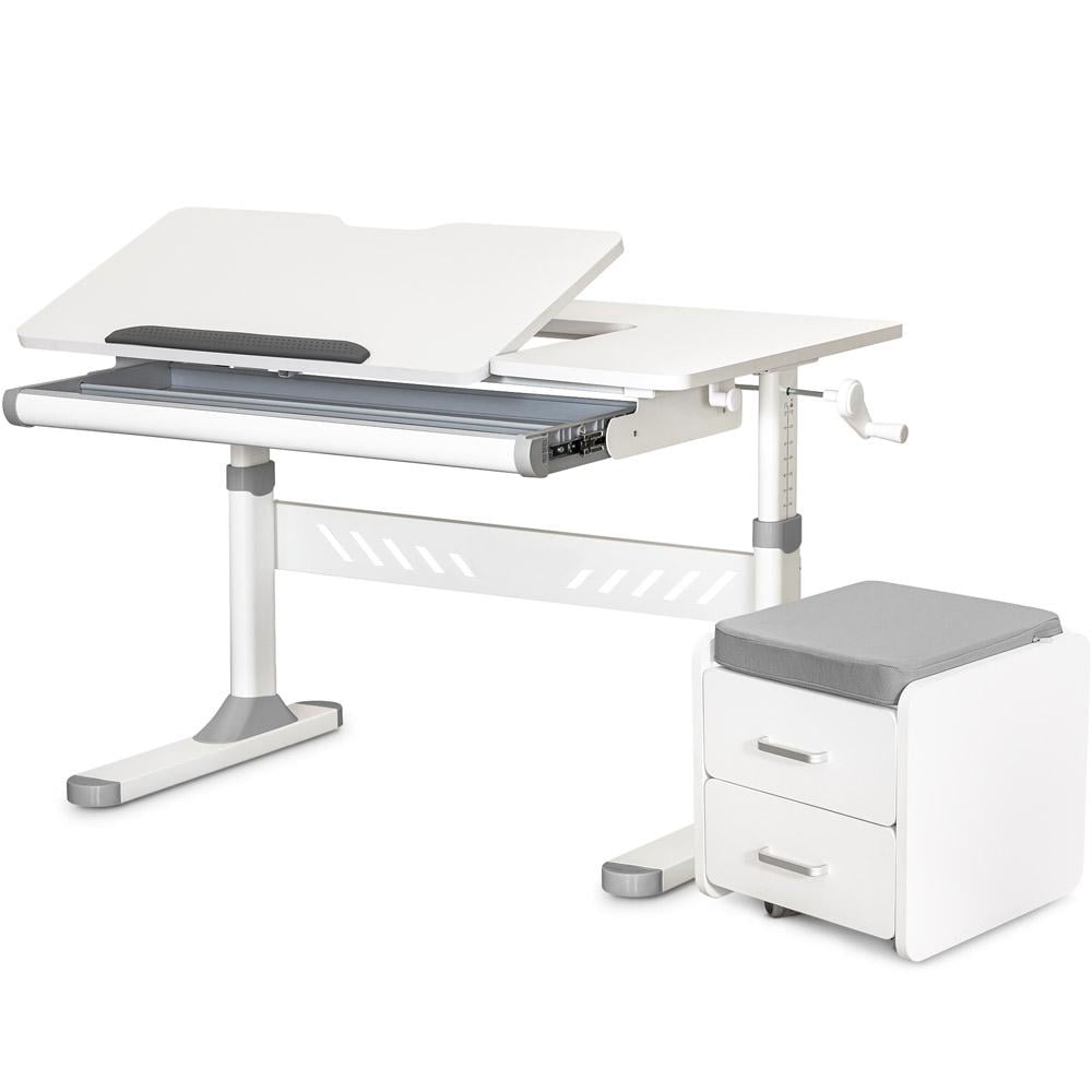 Парта дитяча шкільна Evo-kids TH-310 BD C-3 з тумбою Сірий (TH-310/BD C3_GREY)