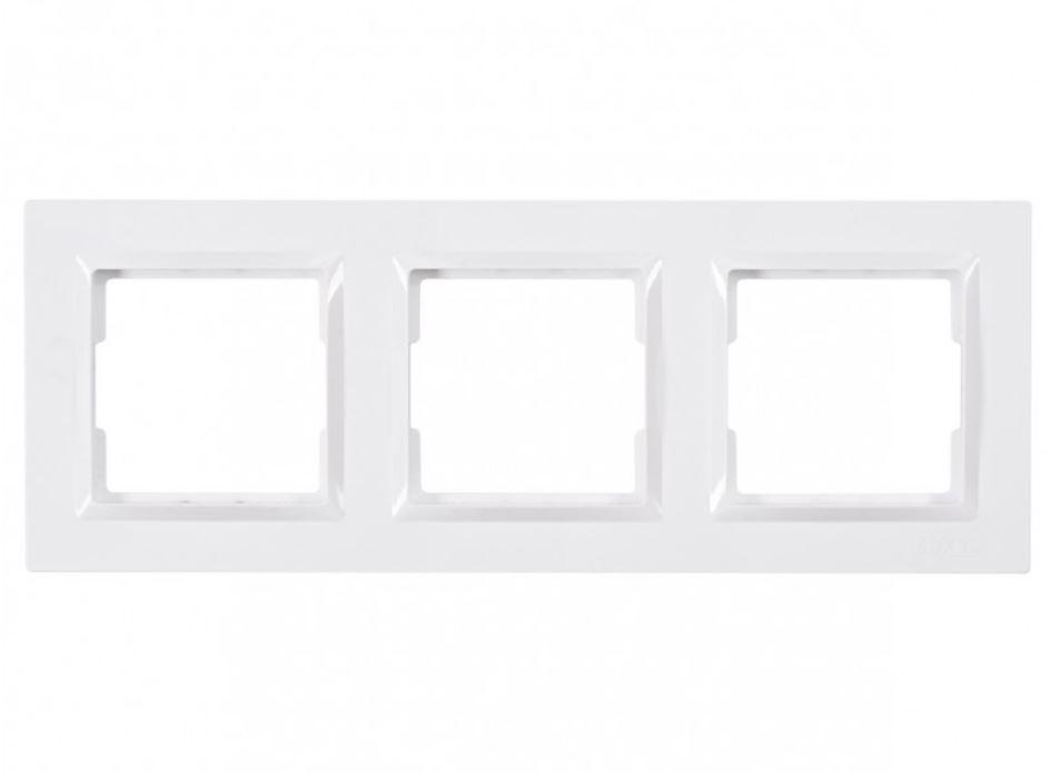 Рамка 3-я горизонтальная Luxel Jazz Белый (9023)