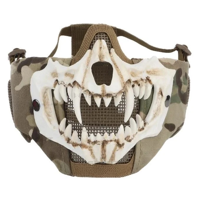 Маска Fang Real CS зі сталевою сіткою Airsoft Мульткам (MK001020)