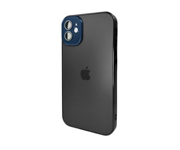 Чехол - накладка AG Glass Sapphire Frame MagSafe для iPhone 11 Black