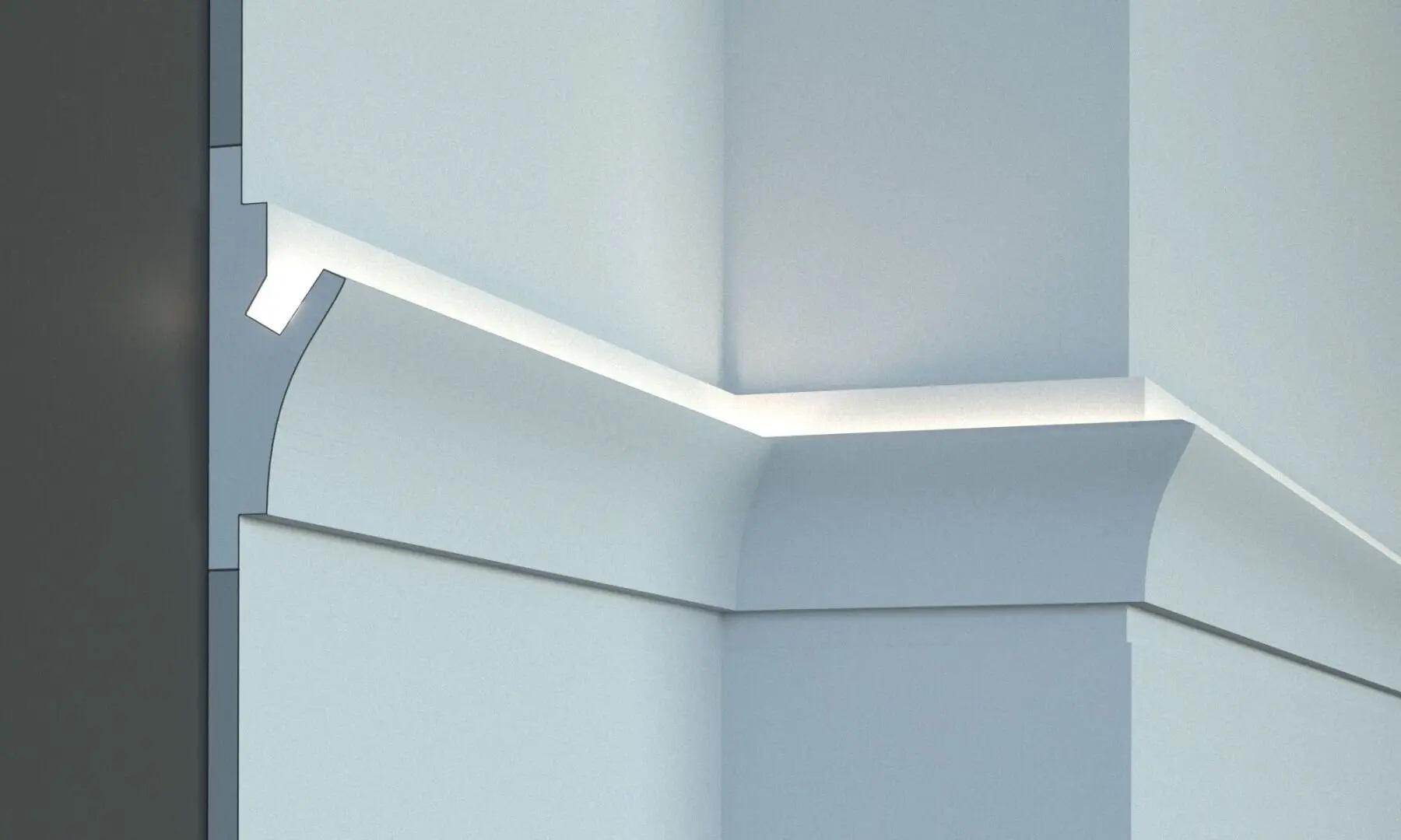 Карниз стельовий Tesori для LED освітлення 150x55x1150 мм (KD 402) - фото 3