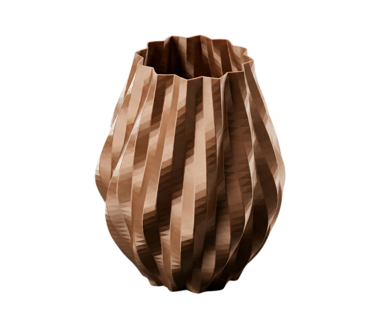 Ваза Геометрический вихрь Low Poly Vortex Geometric Low Poly Vase 3D-печать 25 см