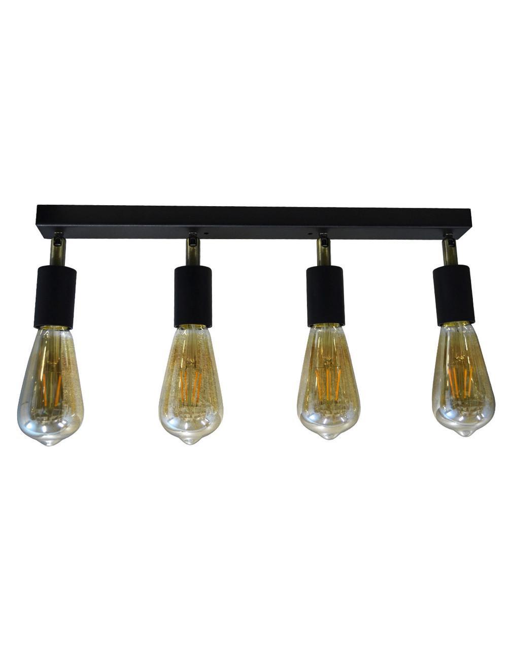 Светильник спот MSK ELECTRIC Asket с поворотным механизмом под четыре лампы Е27 Черный (NL 1222-4) - фото 5 Светильник спот MSK ELECTRIC Asket с поворотным механизмом под четыре лампы Е27 Черный (NL 1222-4) - фото 5