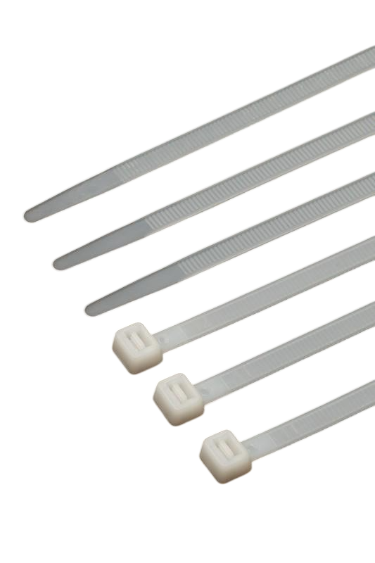 Хомут нейлоновий MasterTool 100 шт. 2,5х150 мм Білий (20-1804)