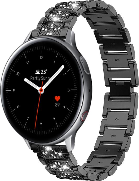 Браслет металлический Glam для Galaxy Watch Active 2 40/44 мм Black (32798-2B)