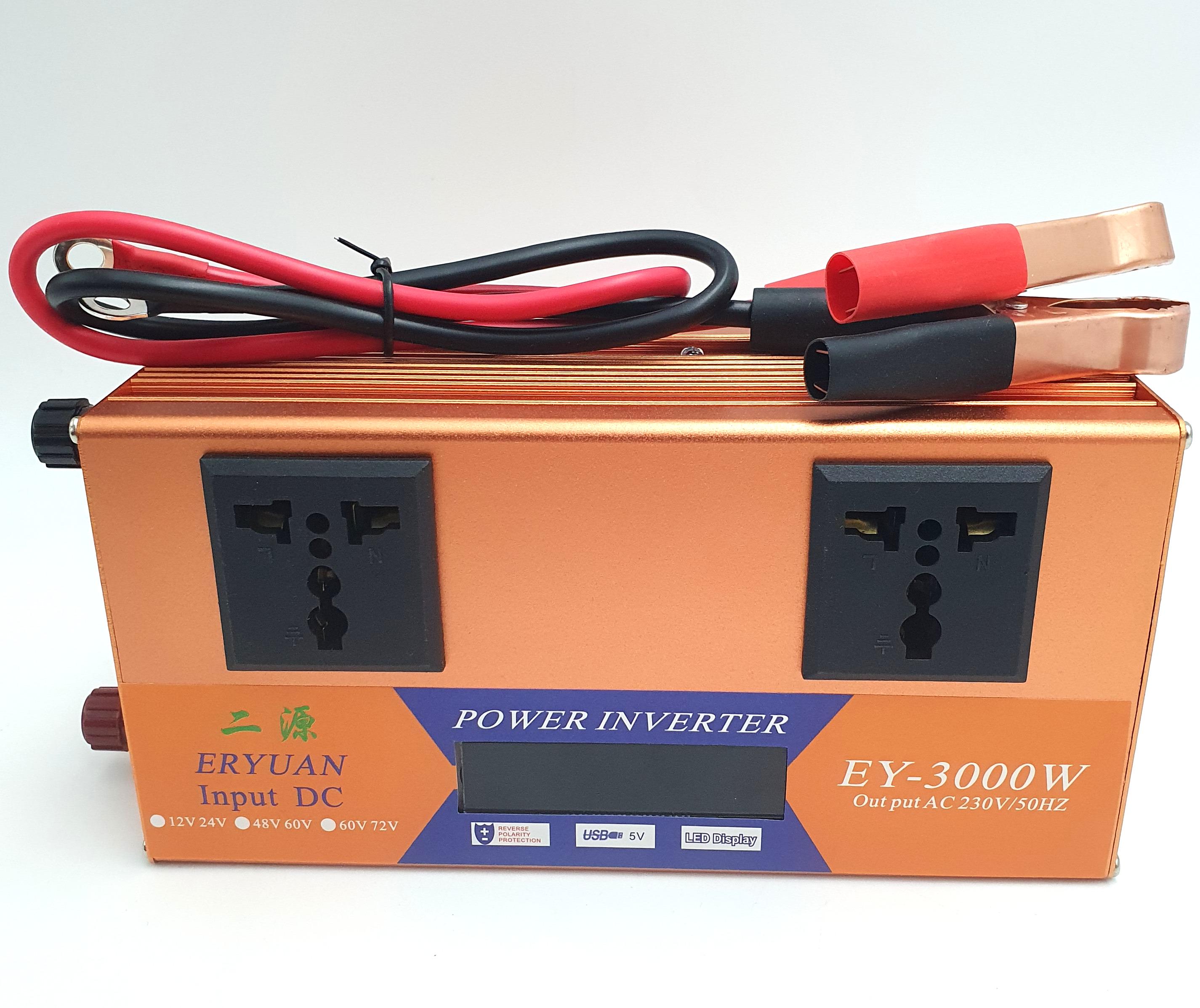 Інвертор Eryuan з LCD екраном та USB портом 12V-220V 3000 Вт - фото 5