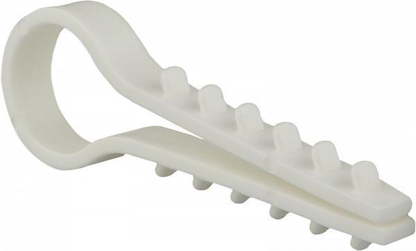 Дюбель-хомут АСКО-Укрем Ø 12 мм для круглого провода полиэтилен 1 шт. Белый (000001066)
