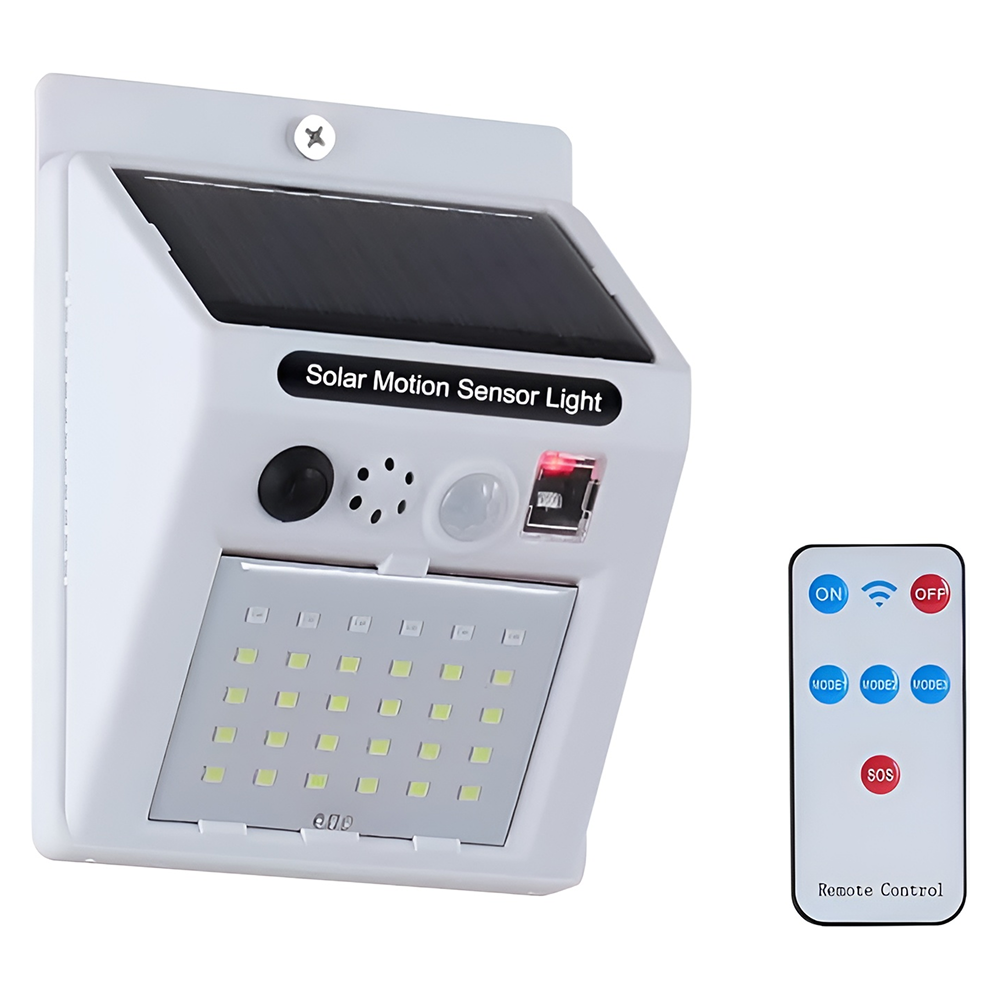 Світильник вуличний Andowl Q-666X1 із датчиком руху сигналізацією на сонячному акумуляторі 3в1 Білий (f1a4d46e)