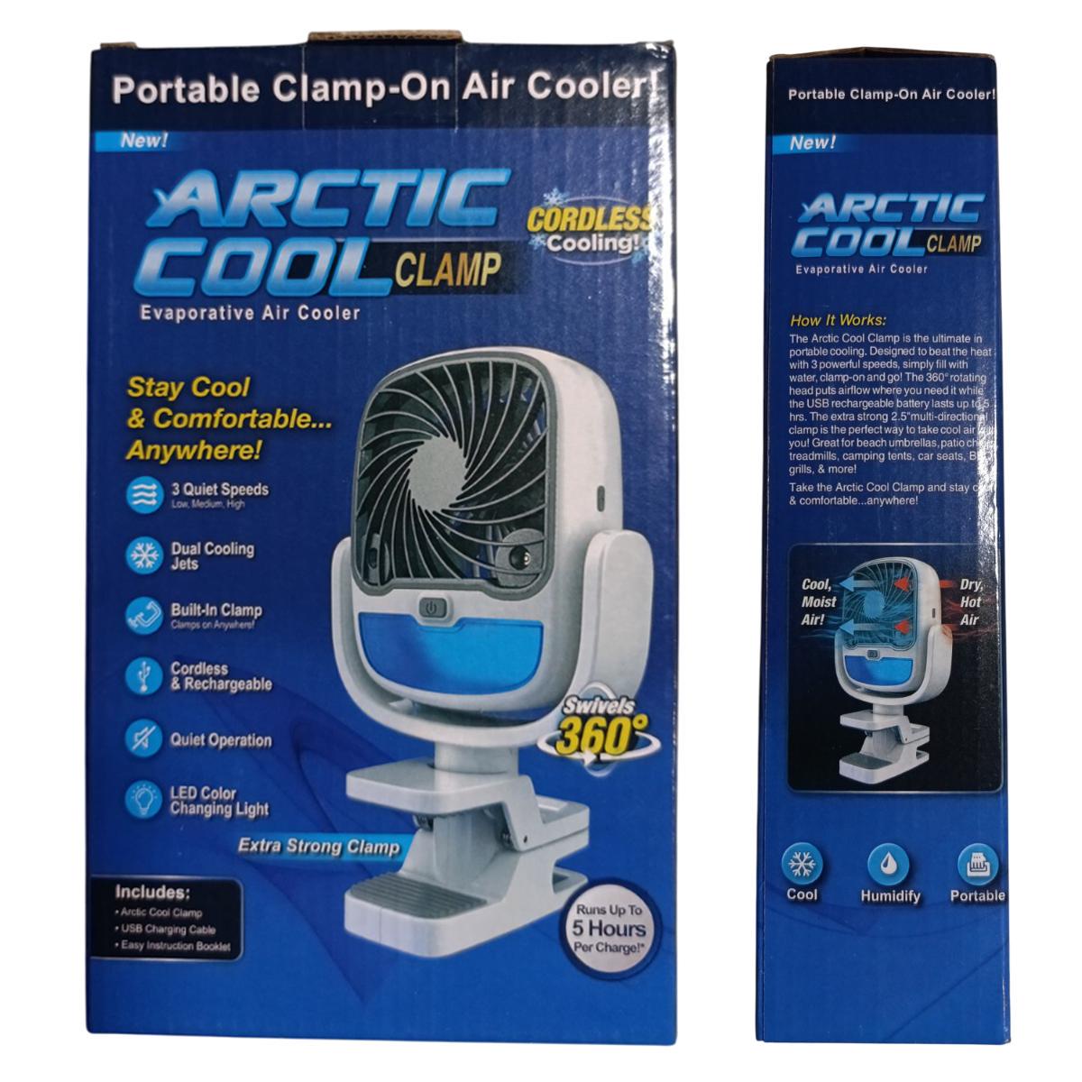 Вентилятор-зволожувач Arctic Cool Clamp портативний охолодний USB на прищіпці з підсвічуванням White/Grey (200307) - фото 11