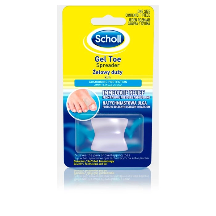 Разделитель для большого пальца Scholl Gel Toe Spreader гелевой от трения и давления 1 шт. (33972592)