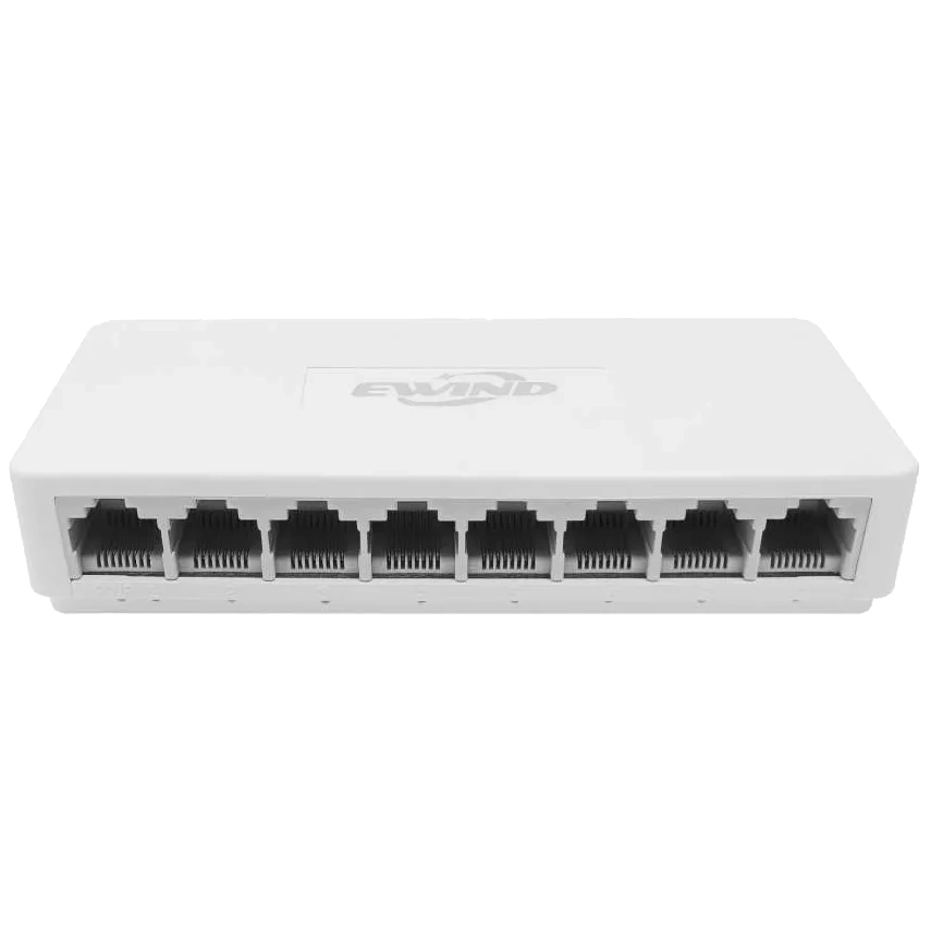 Коммутатор неуправляемый Ewind EW-S1508 8 портов RJ45 10/100 Мбит/с Белый (634010)