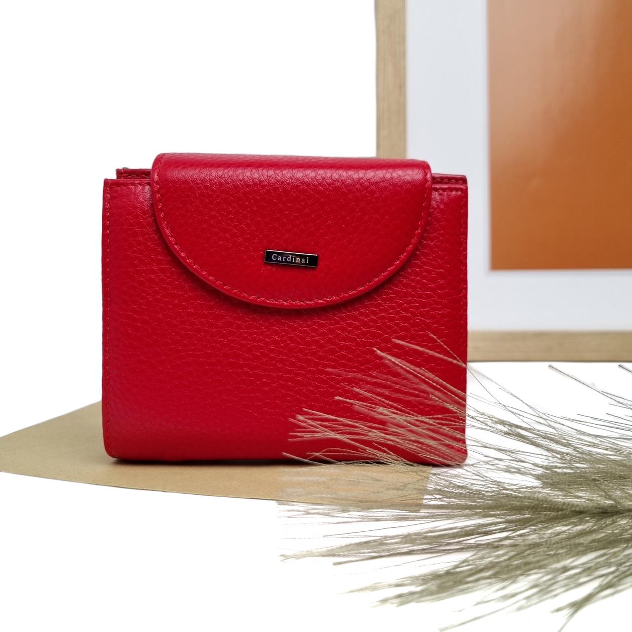 Гаманець жіночий натуральна шкіра Cardinal маленький Червоний (88021-08)