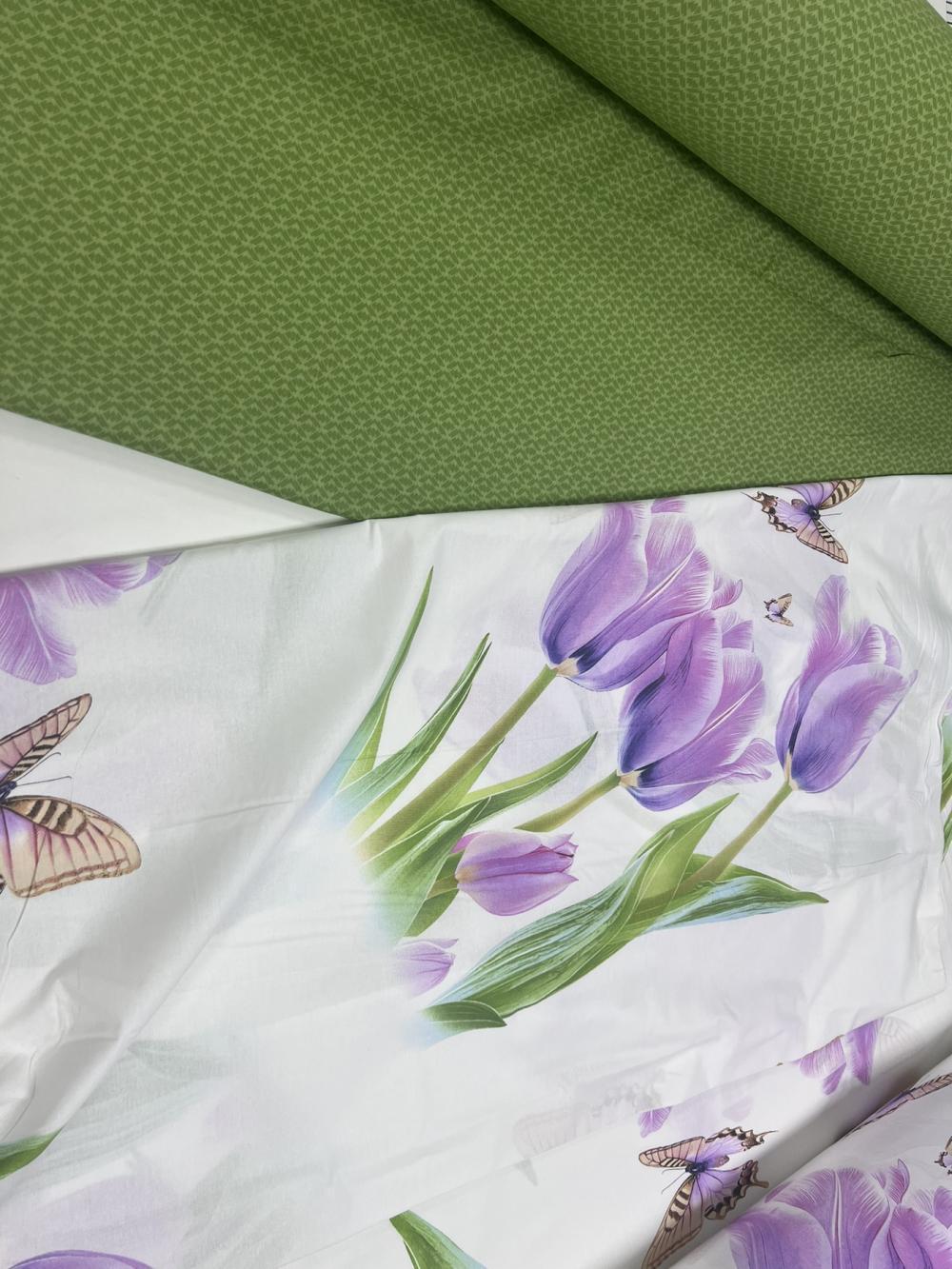 Комплект постільної білизни Тюльпановий сон ранфорс євро/наволочки 50х70 см (2677) - фото 3 Комплект постільної білизни Тюльпановий сон ранфорс євро/наволочки 50х70 см (2677) - фото 3