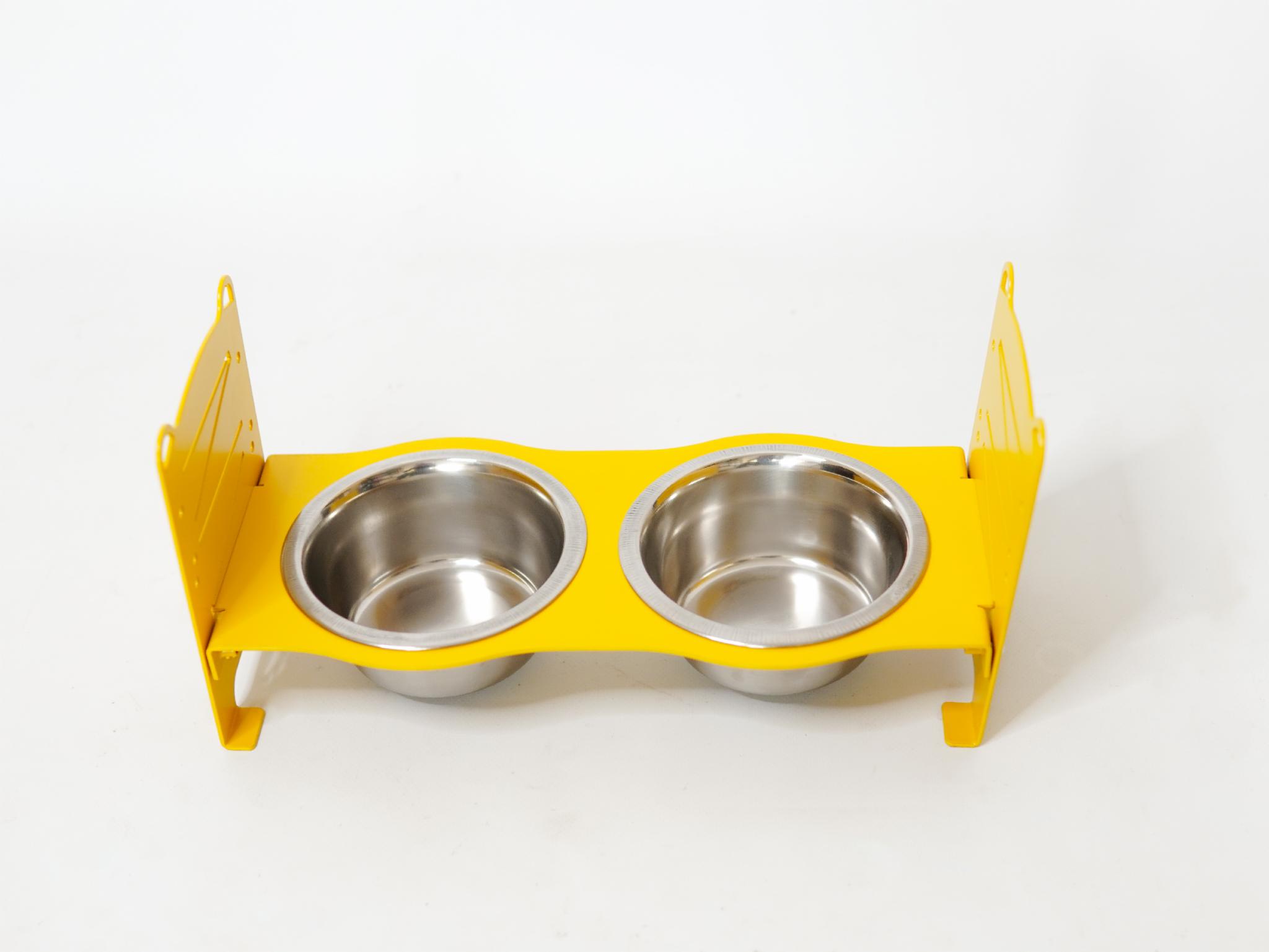 Кормушка для котов разборная-регулируемая 61-137 мм 0,45 л Желтый (1024584к) - фото 7