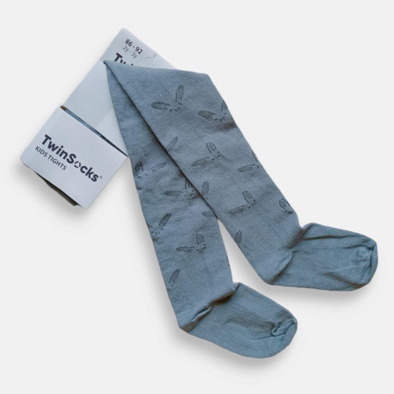 Колготки для девочки TwinSocks Кролик контур р. 18 110-116 см Графитовый (310)