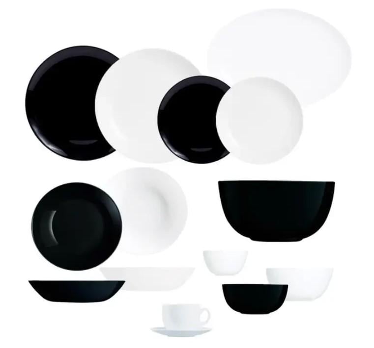 Столовий сервіз Luminarc Diwali Black&White 44 пр. (b8a796e3)