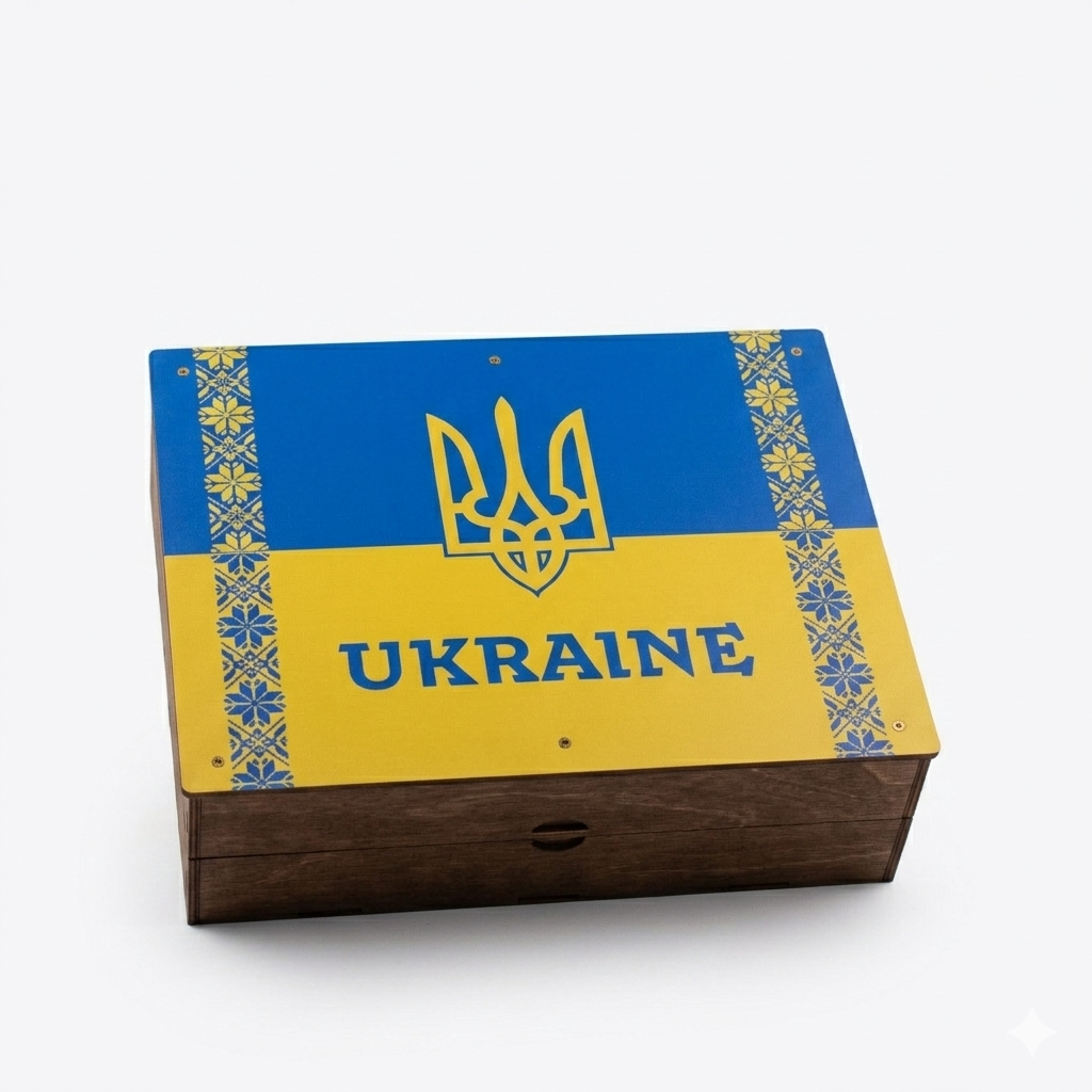 Наливатор-дозатор алкоголю автоматичний на 8 чарок з УФ-друком Прапор України (SP00388)