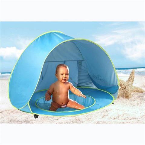 Дитячий намет Pool Baby Tent пляжний з басейном і вентильованої стінкою Блакитний - фото 3