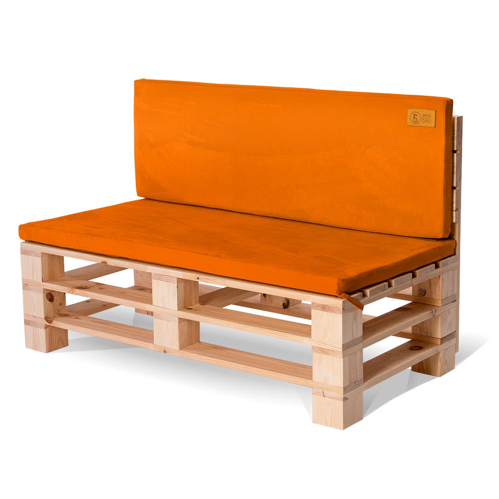 Комплект подушек для садовой мебели SanchoBAG Велюр 120x40x5/120х55x10 см Orange Ochre (pvm-1014-sb110-08)