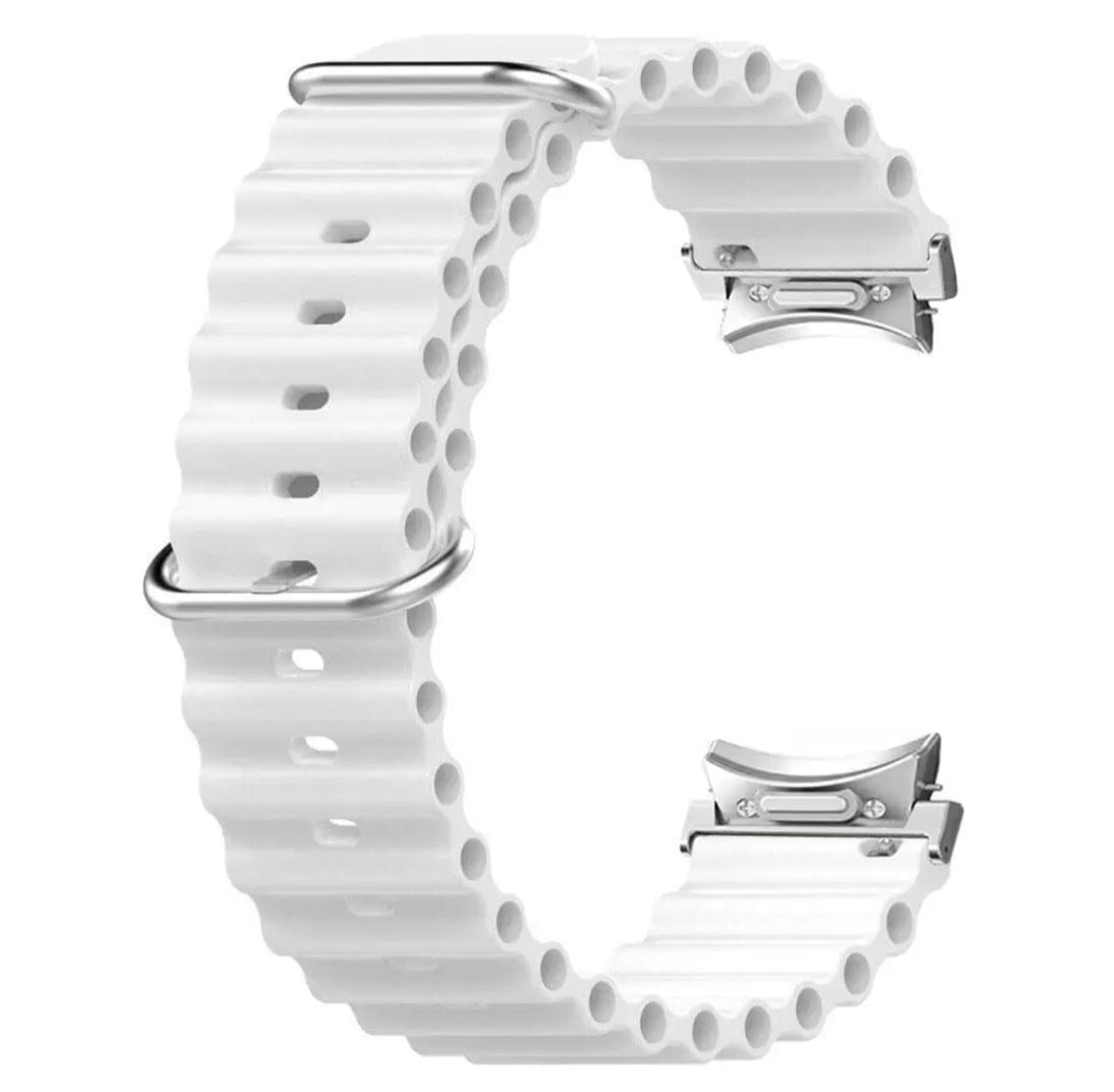 Ремешок силиконовый Primolux Ocean для часов Samsung Galaxy Watch 7/Watch 6/Watch FE White Ремешок силиконовый Primolux Ocean для часов Samsung Galaxy Watch 7/Watch 6/Watch FE White