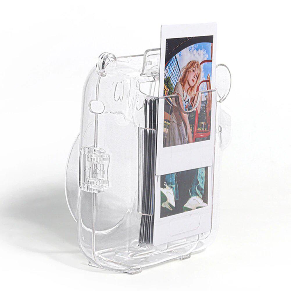 Чехол Fujifilm Instax Mini 12 Case Transparent с черными наклейками - фото 4