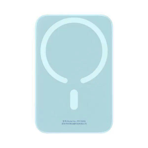 Повербанк Baseus Magnetic Mini 10000 mAh 20 W 2в1 QC3.0+PD3.0 с беспроводной зарядкой Qi 15 W Blue (PPCX110103)