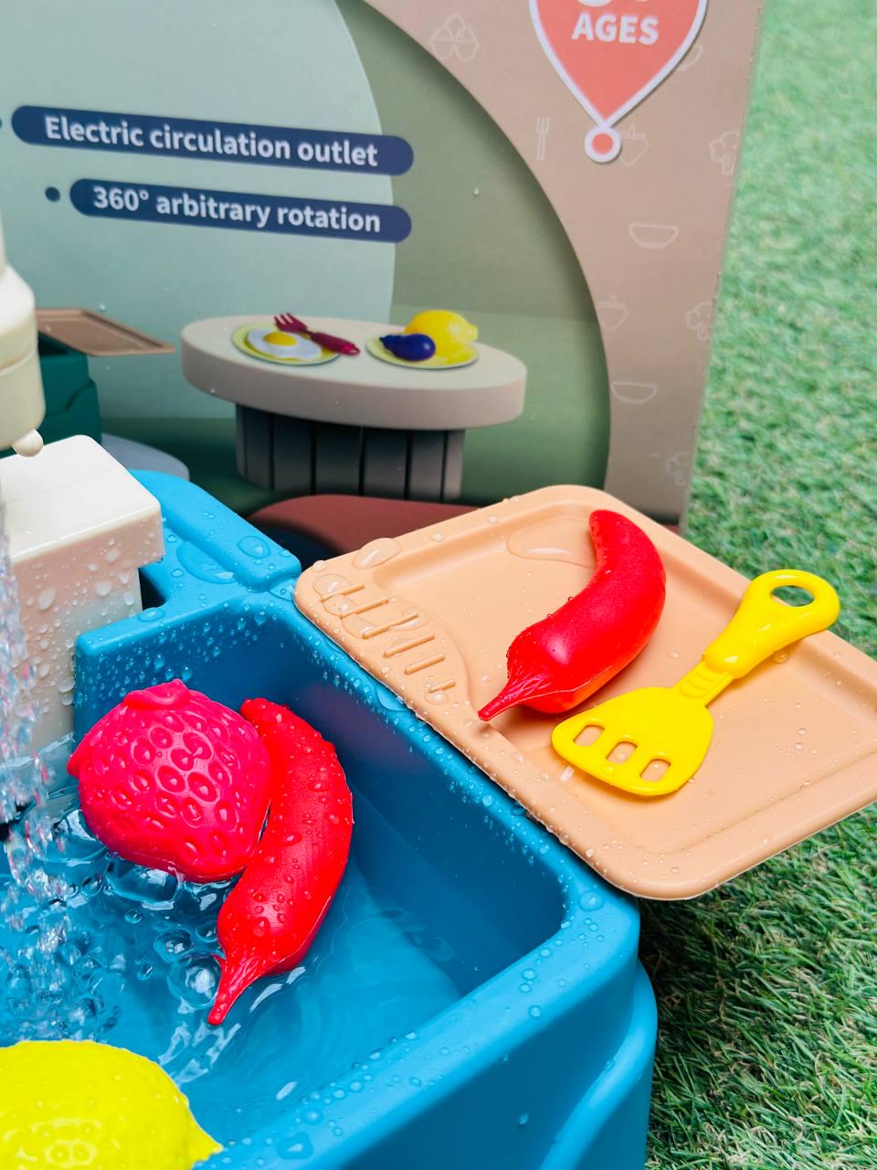 Игровая мойка с краном/продуктами и посудой Синий (2471) - фото 4 Игровая мойка с краном/продуктами и посудой Синий (2471) - фото 4