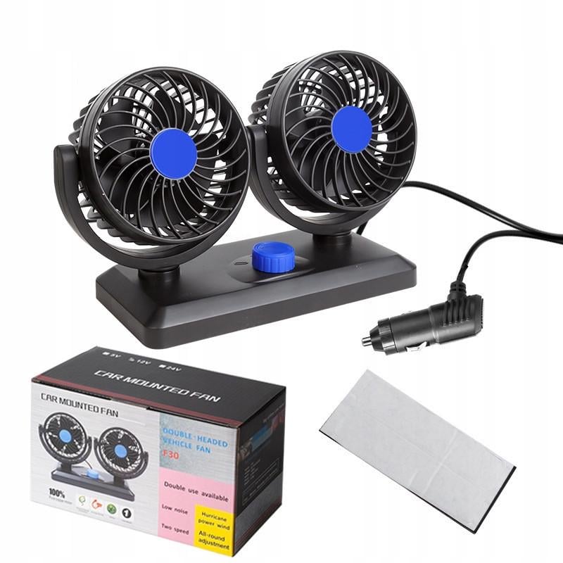 Вентилятор автомобільний CAR SMALL FAN 12V F30 12 В Чорний (FANF30)