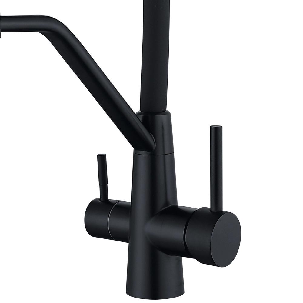 Змішувач для кухні Lidz Aria 020F3 з гнучким виливом і підключенням фільтру Чорний (LDARI020F3BLA39212) - фото 3 Змішувач для кухні Lidz Aria 020F3 з гнучким виливом і підключенням фільтру Чорний (LDARI020F3BLA39212) - фото 3