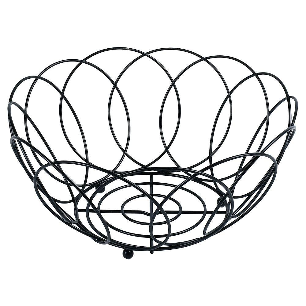 Кошик для сервірування фруктів металевий сітчастий 25,5х12 см Black (33159723)
