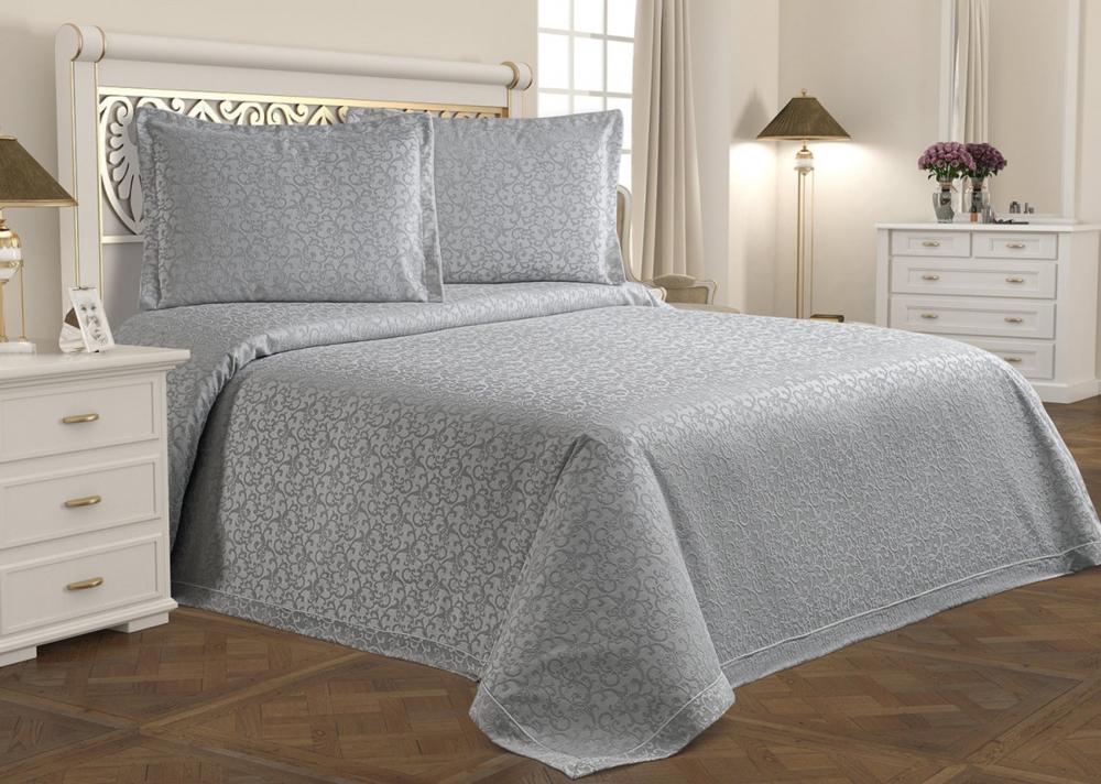 Комплект постельного белья Beytug tekstile Style Tropikhome евро сатин 9980874 Cерый (DR013236)