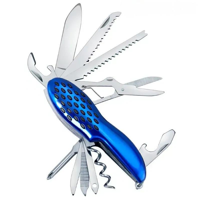 Ніж складаний туристичний Traveler K5011GSC 11 інструментів Синій Ніж складаний туристичний Traveler K5011GSC 11 інструментів Синій