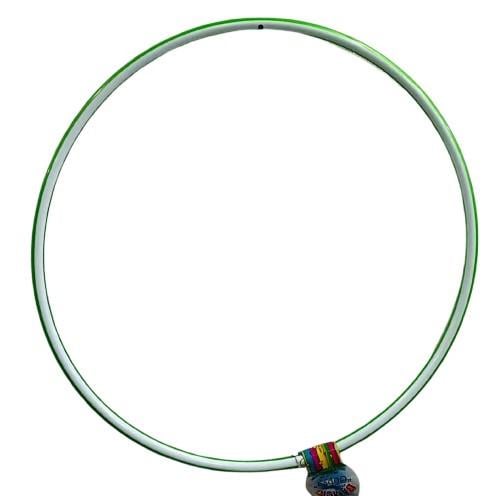 Обруч гимнастический малый Bamsic в полоску 68 см Зеленый (0169)