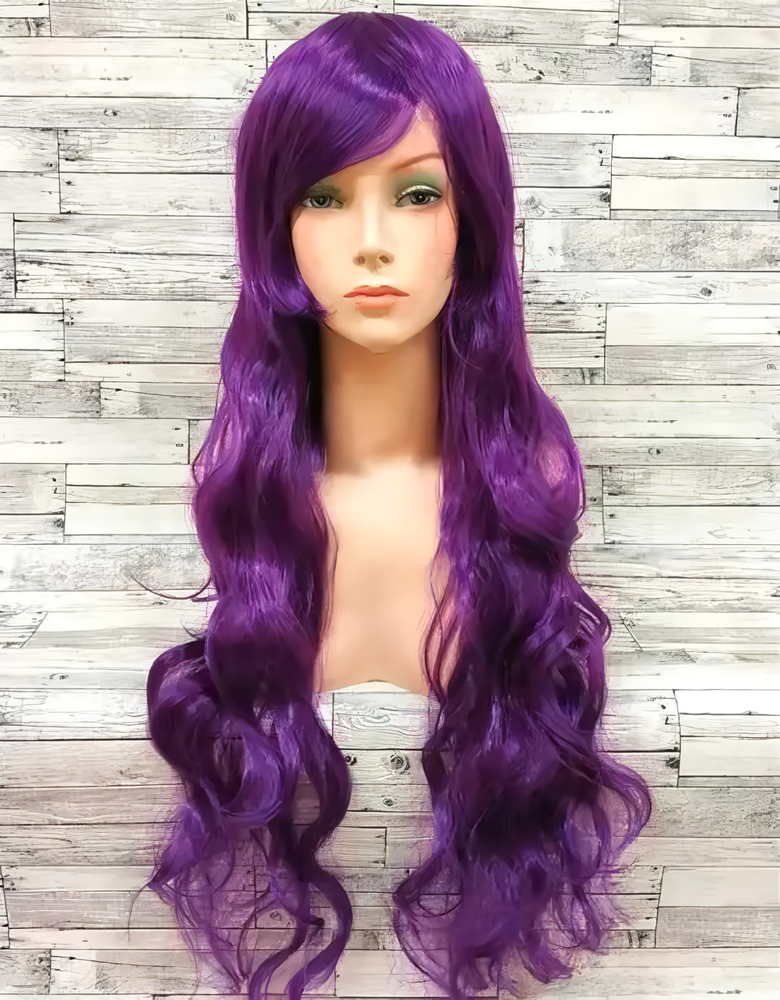 Перука хвиляста аніме косплей 80 см Фіолетовий (T0000710-10)