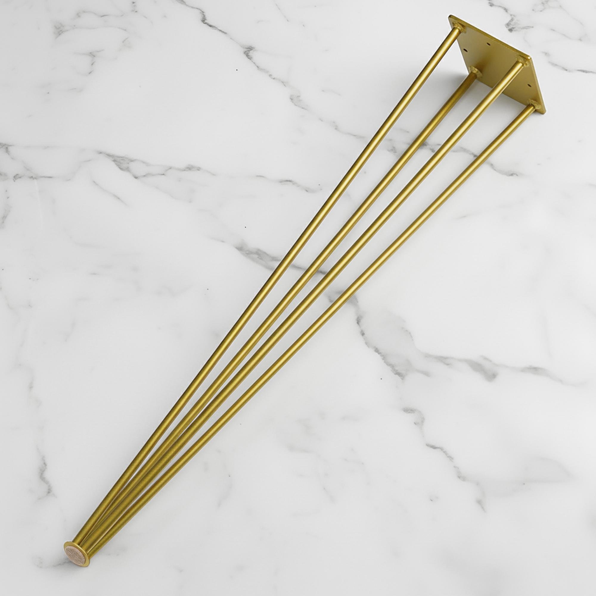 Ніжка-шпилька для столу з металу 730 мм Золотий (1145) - фото 1