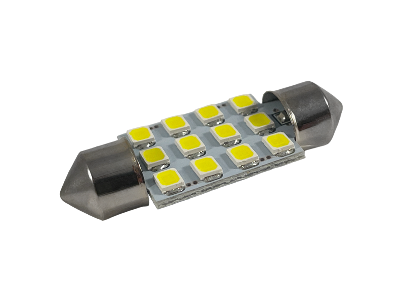 Автолампа светодиодная C5W SV8,5 12 В 36 мм SMD3528-12led Белый (66)