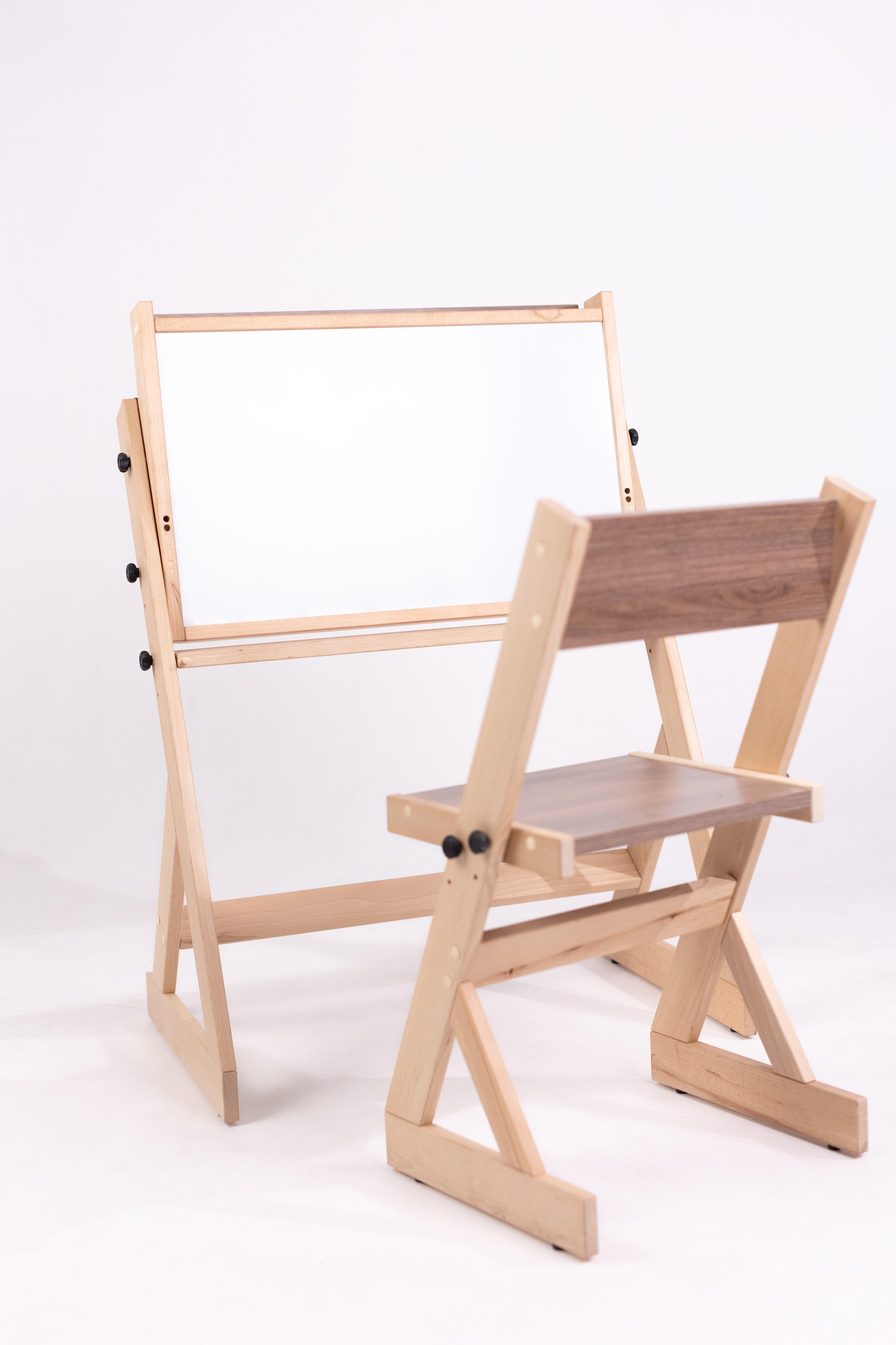 Парта-мольберт зі стільчиком з натурального дерева Бук (4350) - фото 6 Парта-мольберт зі стільчиком з натурального дерева Бук (4350) - фото 6