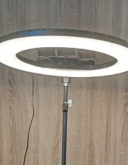 Лампа светодиодная кольцевая RL-18 с усиленным штативом 45 см 55 Вт (2472511831) - фото 6 Лампа светодиодная кольцевая RL-18 с усиленным штативом 45 см 55 Вт (2472511831) - фото 6