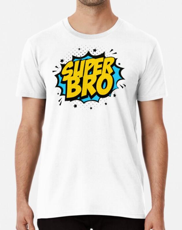Футболка чоловіча Stedman з принтом "Супер брат" L Білий (Брат3-1651667338)