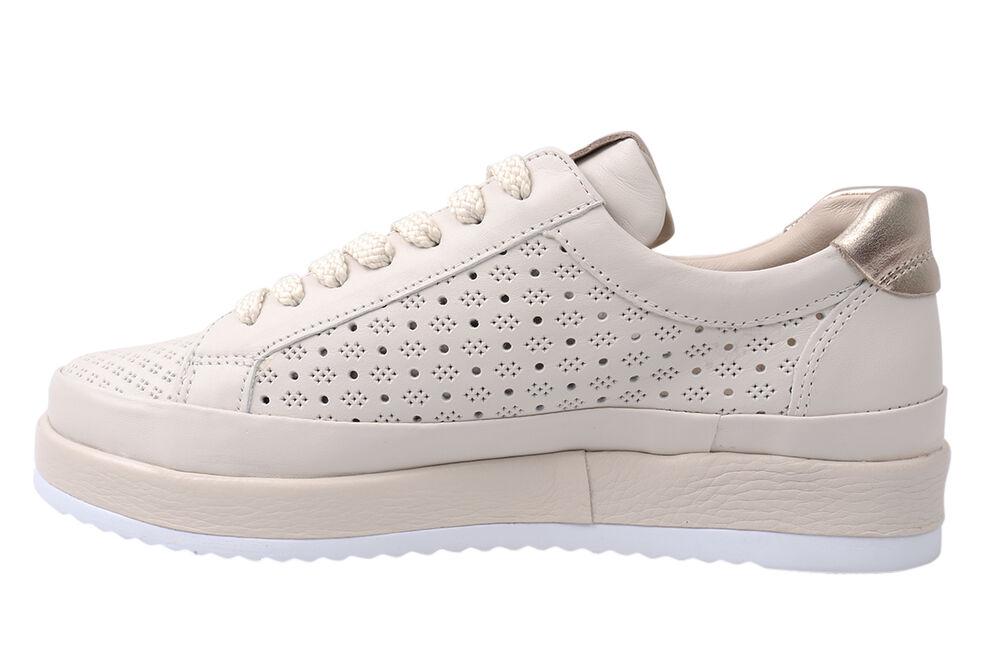 Кеди жіночі Alpino зі шкіри на низькому ходу на шнурівці р. 36 Молочний (315-21LTCP) - фото 2