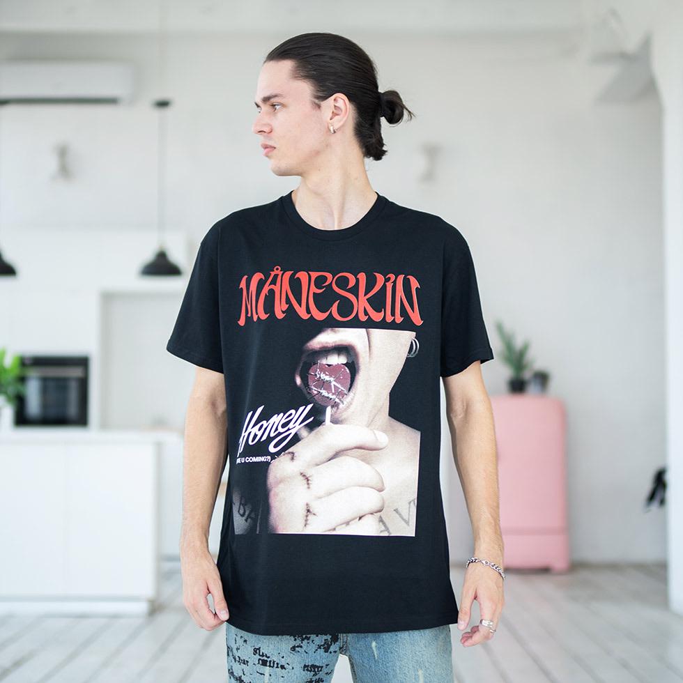 Футболка унісекс Maneskin Honey Are You Coming 4XL Чорний (00000010977)