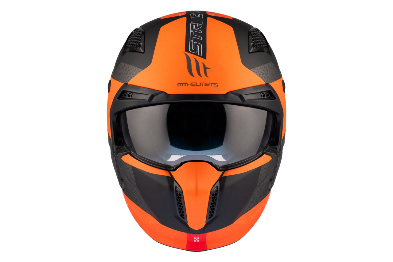 Мотошлем MT HELMETS Streetfighter SV S Totem B4 L Matt Orange (32285) - фото 8