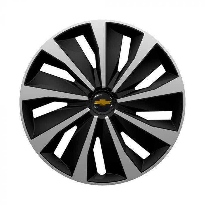 Ковпаки для коліс 4 Racing Grip Silver/Black R14 з логотипом Chevrolet 4 шт.