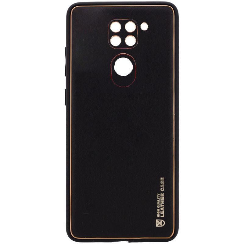 Противоударный Кожаный Чехол Xshield для Xiaomi Redmi Note 9 / Redmi 10X Черный / Black