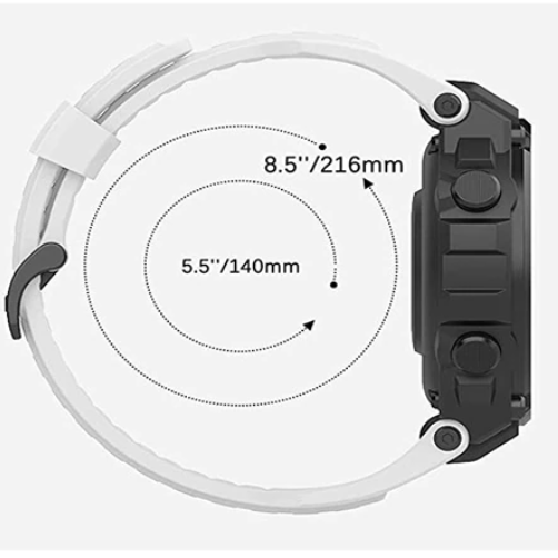 Ремінець силіконовий для смарт годинника Amazfit T-Rex A1918&A1919/T-Rex Pro A2013 з викрутками White (0235-1) - фото 2 Ремінець силіконовий для смарт годинника Amazfit T-Rex A1918&A1919/T-Rex Pro A2013 з викрутками White (0235-1) - фото 2
